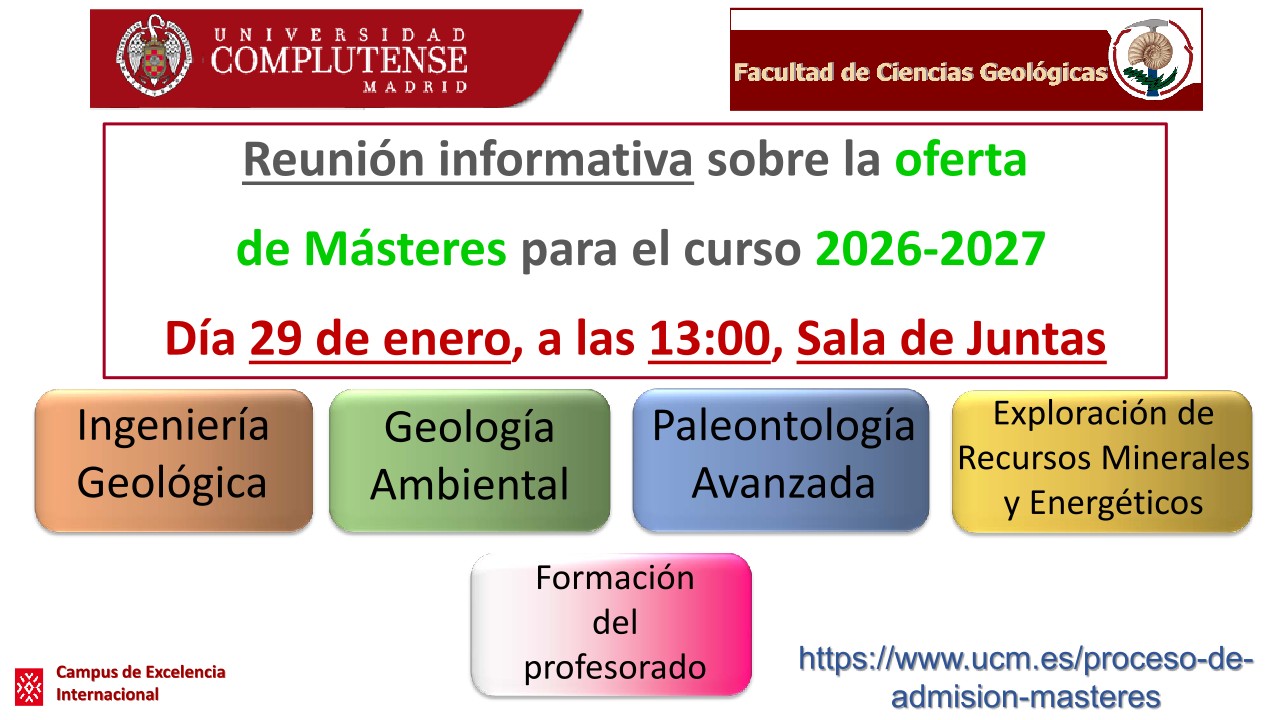 Reunión informativa Máster 2026-2027